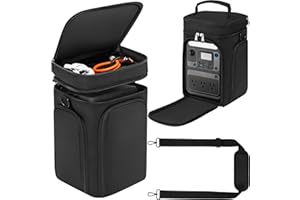 Undomip Travel Bag Compatible with Anker SOLIX C300 Portable Power Station, Carrying Storage Case Cover with Side Zipper, Multi-Pocket, Shoulder Strap (Bag Only)