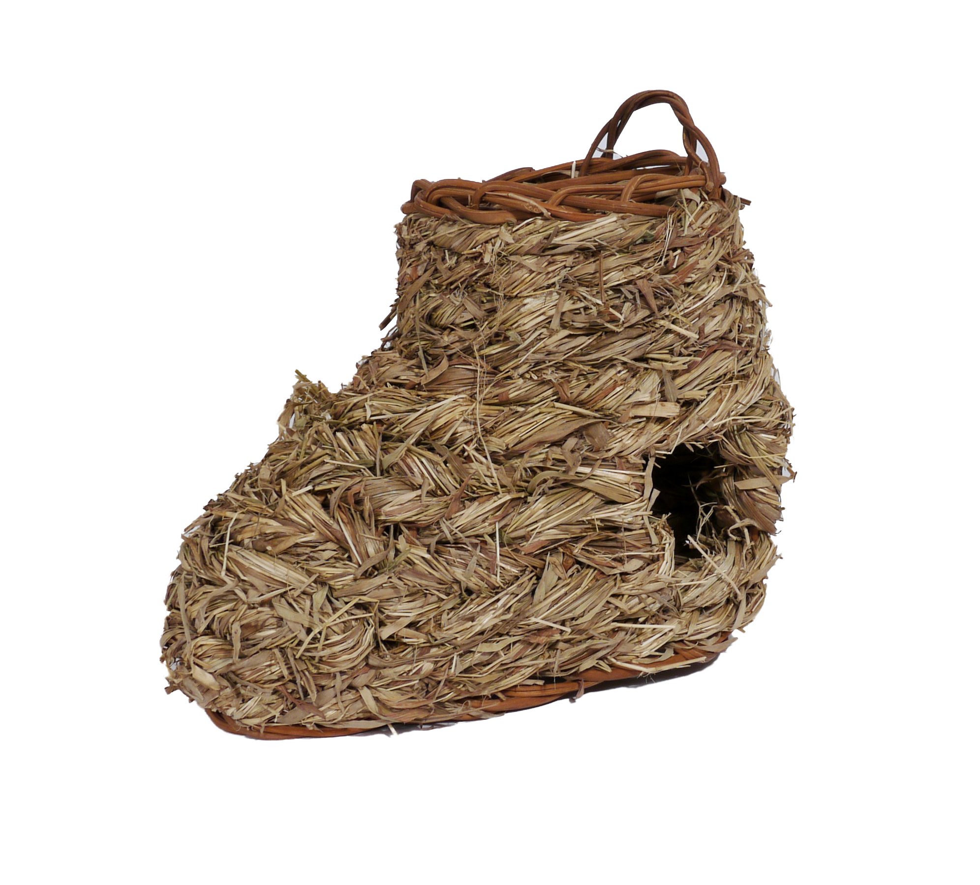Rosewood Naturals Woven Play 'n' Hide Boot, Natural Materials Hand Woven, Small Animal Activity Toy for Rabbits, House and Hideout for Hamsters, Gerbils and Mice