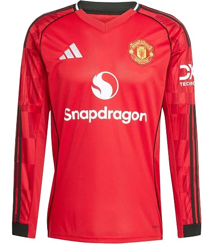 Amazon.com: adidas Manchester United Long Sleeve Home Jersey 23/24