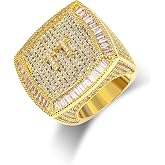 Lulu Mel Customized Full Cz Diamond Hip Hop Letter Square Ring, Iced Out Jewelry 14k Gold Silver Copper Initial Personalized Letter Ring, Custom Name Plate Ring Gift For Men And Women