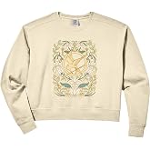 Women's Mockingjay Florals Comfort Colors Crop Sweatshirt
