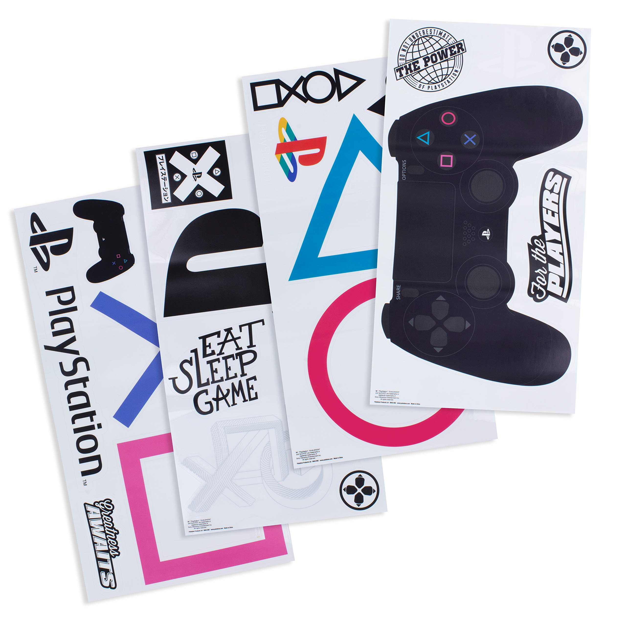 Paladone PP6581PS PlayStation Vinyl Wall Decals - 22 Waterproof and Removable Stickers, Multi Coloured, 27.0 cm*15.0 cm*3.0 cm