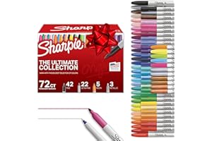 Sharpie Permanent Markers, Ultimate Collection, Ultra Fine And Fine Tip Markers, Great For Teacher And Classroom Supplies, Art Supplies, Bulk Marker Set, Assorted Colors, 72 Count