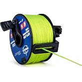 HONGDA #18 Braided Nylon Mason Line 328 FT, Fluorescent Yellow | #18 Braided Nylon Mason Line, 328 FT, Fluorescent Yellow for Masonry, Construction, Gardening and DIY Layout Tasks.