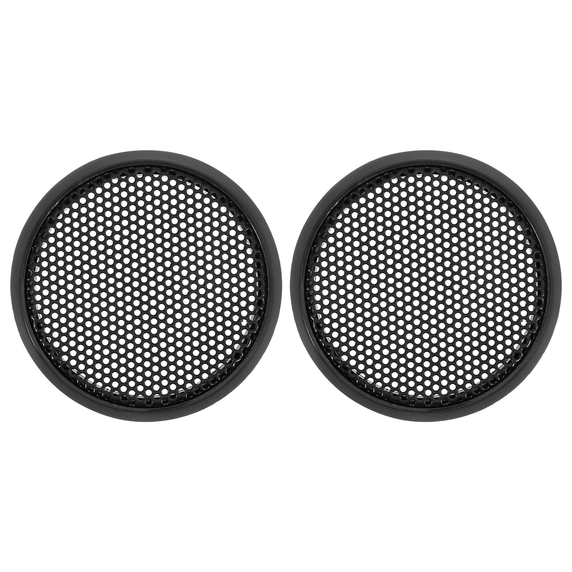 X AUTOHAUX 2pcs 1.5" Black Car Audio Speaker Cover Mesh Subwoofer Grill Guard