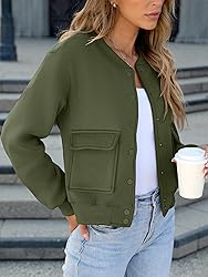 ANRABESS Women Cropped Bomber Jacket 2025 Fashion