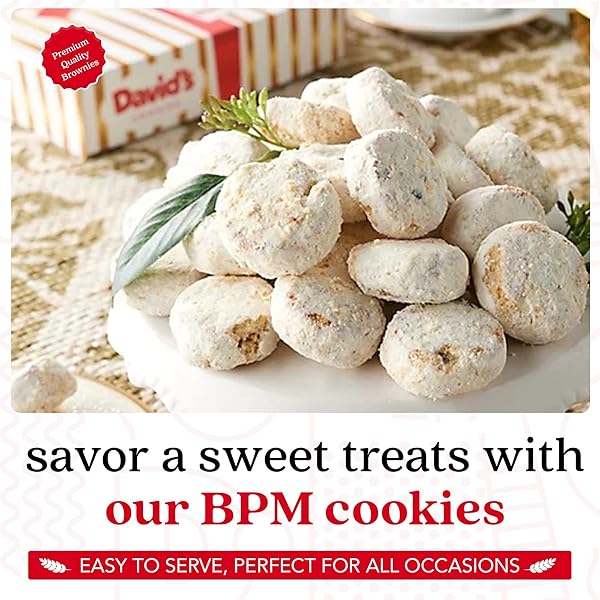 DAVID’S COOKIES GOURMET BUTTER PECAN MELTAWAY SINGLES – GOURMET COOKIE SNACKS WITH CRUNCHY PECANS AND POWDERED SUGAR – PURE CREAMY BUTTER RECIPE – DELICIOUS HEAVENLY FLAVORS FOOD GIFT (6 OZ)