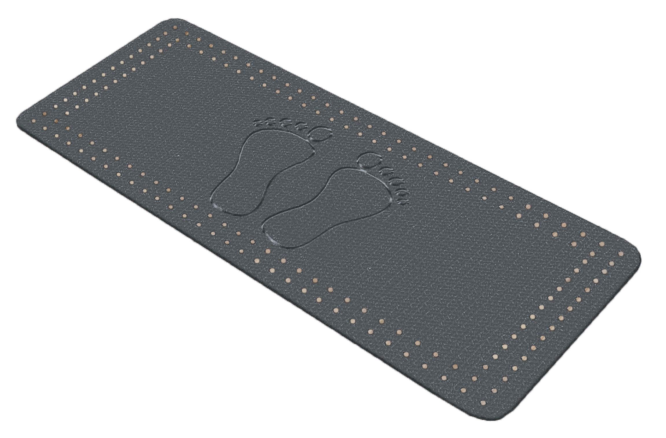Kleine Wolke Foot Slate Rubber Bath Mat 36 x 72 cm
