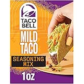 Taco Bell Taco Seasoning Mix, Mild, 1 oz Packet | Easy Mexican-Style Meals, Great for Beef, Chicken &amp; Pork Tacos &amp; Burritos