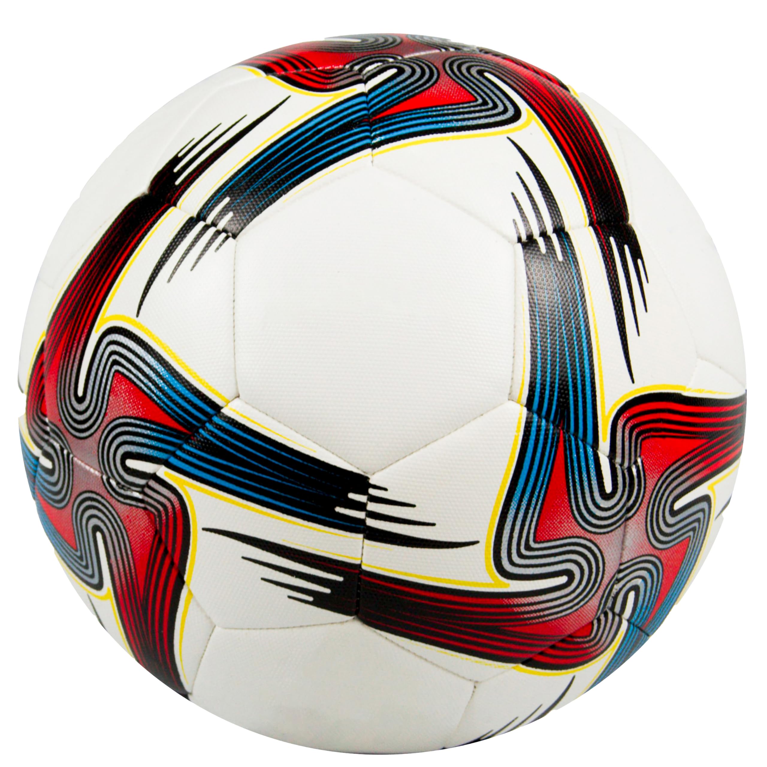 MCD SPORTS Football - Size 3, 4 & 5 - Lightweight Soccer Ball for Boys, Girls, Kids & Adults - Professional Club Team (Franky White, 5)