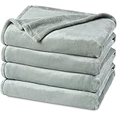 PHF Ultra Soft Fleece Blanket Twin Size, No Shed No Pilling Luxury Plush Cozy 300GSM Lightweight Twin XL Blanket for Bed, Couch, Chair, Sofa Suitable for All Season, 76" x 90", Jasper Stone