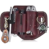 Leather EDC Multitool Sheath | Leather EDC Belt Organizer | Flashlight Holster | Heavy Duty Multitool Organizer (512 EDC)