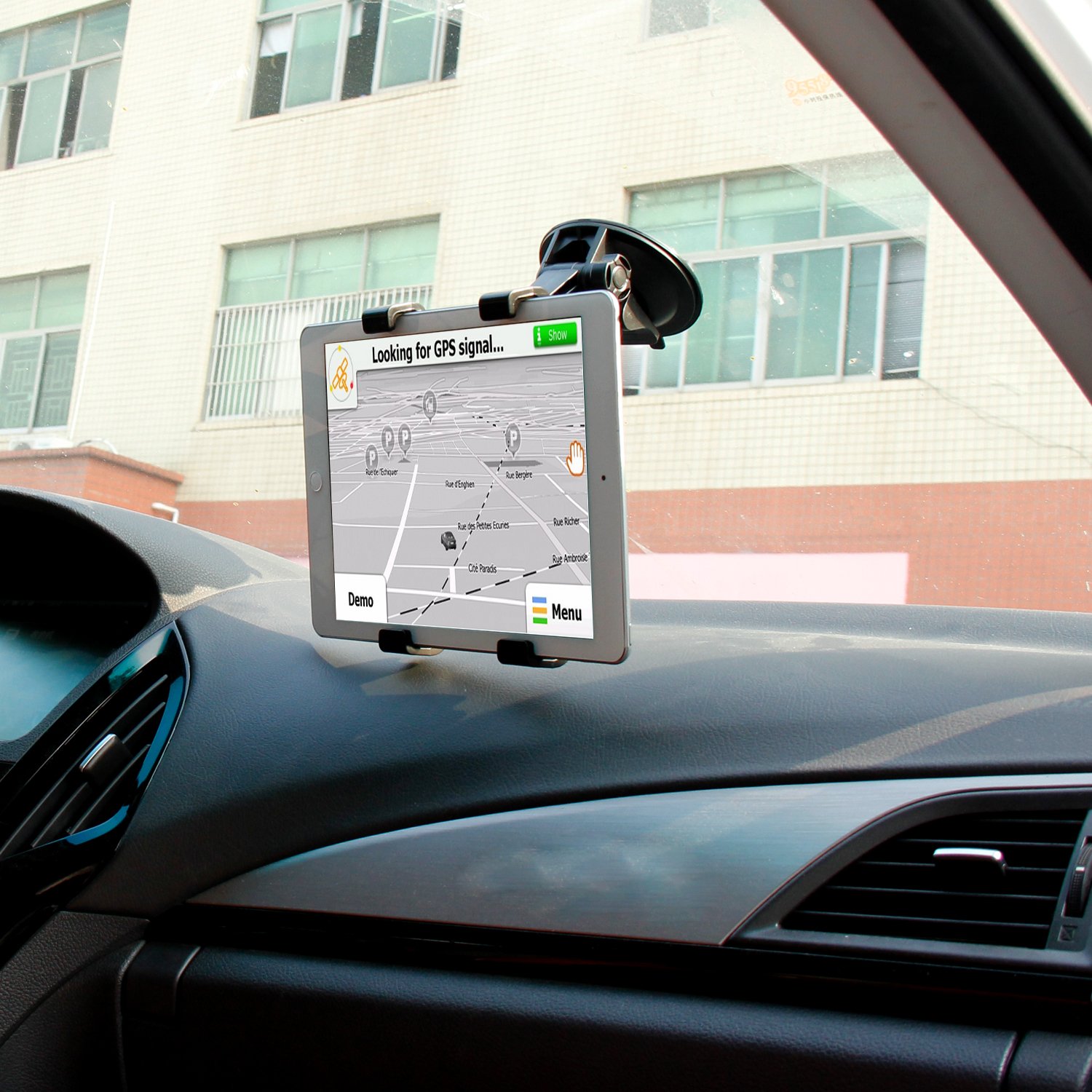 BEDEE Car Tablet Mount Holder, Car Dash Tablet Mount Holder Silicone Suction Cup for Car Windshield Dashboard for 7-10 Inch Screen Tablet 360 Degree Rotation for iPad Mini 4/3/2/1,Samsung Galaxy Tab