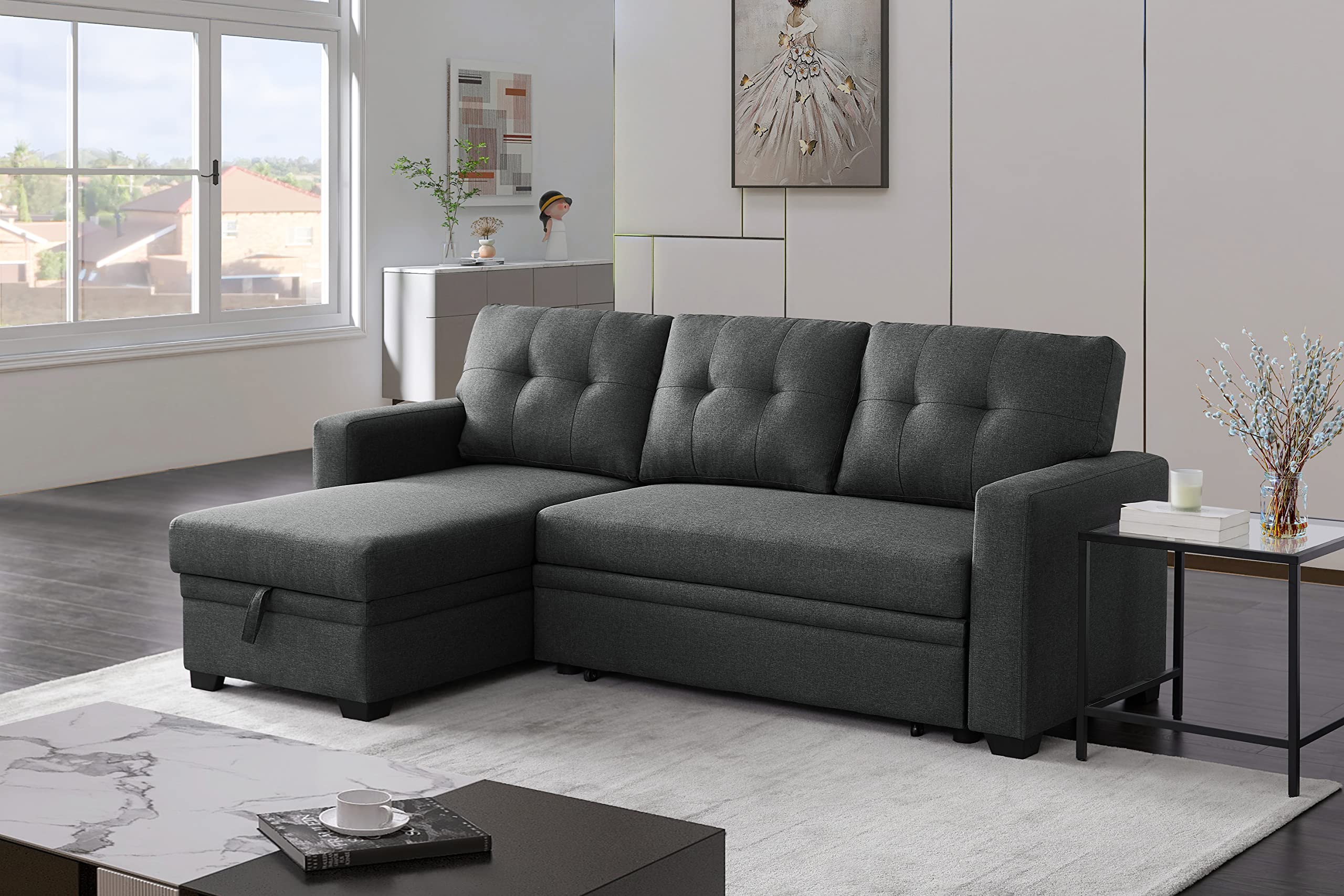 Mua Wakefit Reversible Sectional Sofa Couch, Sleeper Sofa Bed with ...