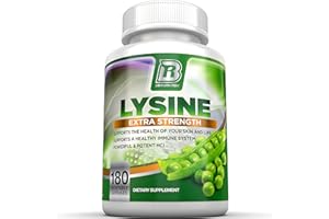 BRI Nutrition L-Lysine 180 Servings Per Bottle - Super 500mg Veggie Capsules