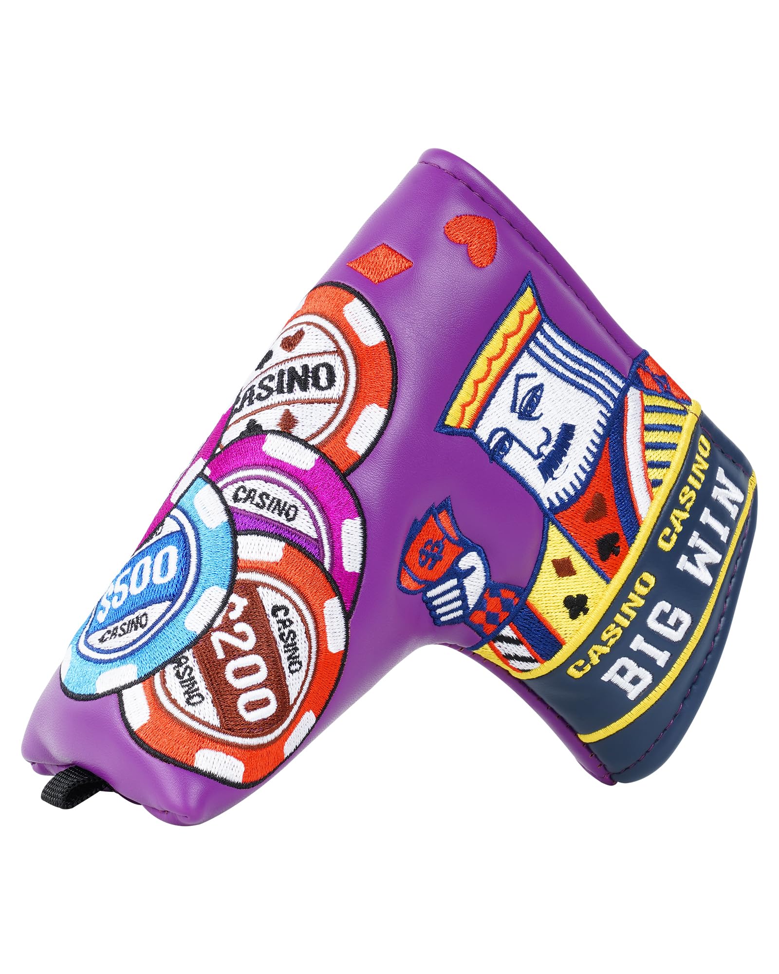 Golf Blade Ping-type Putter Head Cover Magnetic Closure Golf Club Protector BIGWIN Purple PU Leather