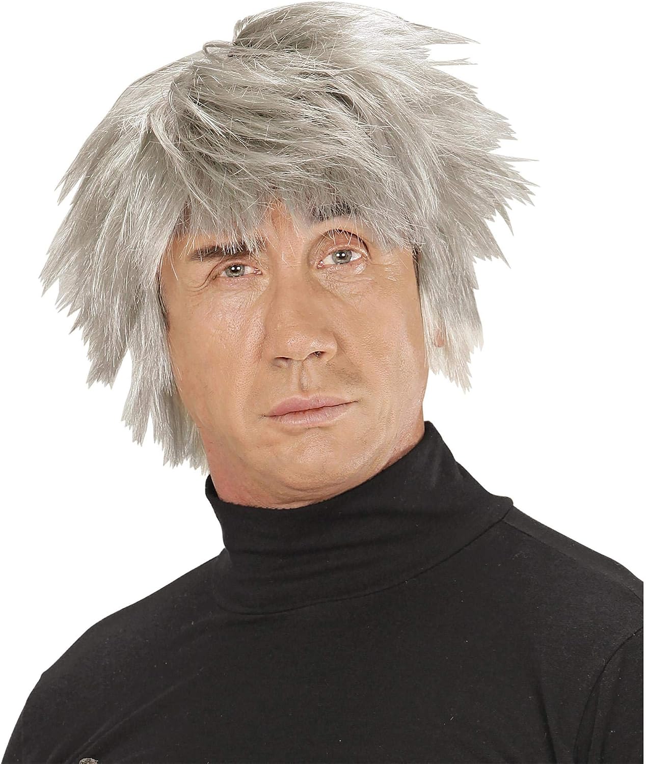 Widmann 06743 ? Zombie Wig, Grey, Gray, standard size - Image 5