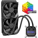 EVGA CLC 280mm All-In-One RGB LED CPU Liquid Cooler, 2x FX13 140mm PWM Fans, Intel, AMD, 5 YR Warranty, 400-HY-CL28-V1