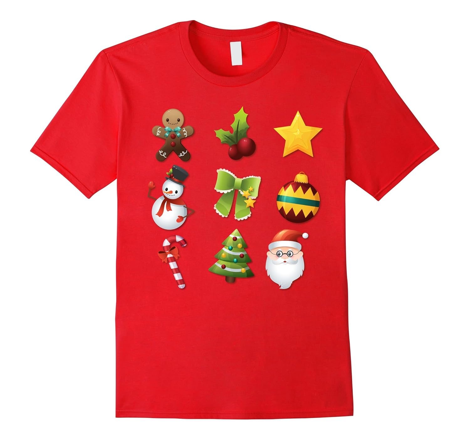 Merry Christmas Icon Emojicon Holiday Collection T-Shirt-ANZ