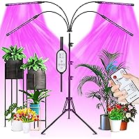 Sondiko LED Grow Light for Indoor Plants- Plant Growing Lamp with Tripod Stand, Auto ON/Off 4/8/12H Timer, 10 Dimmable Bright