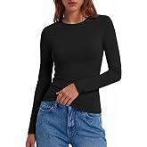 Ekouaer Women Long Sleeve Thermal Shirts Micro Fleece Tops Warm Undershirts | Lightweight, Soft, Basic, Slim Fitted, Crew Neck, Base Layer, Winter, Fall, Workout, Athletic, Hiking, Nurse Under scurb