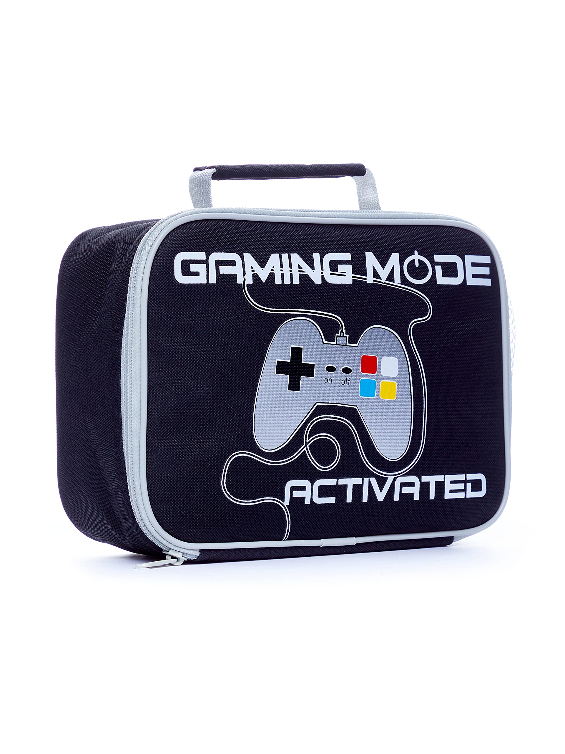 ThePyjamaFactory Gaming Mode Activated Gaming School Lunchbag Lunch Box Bag Black