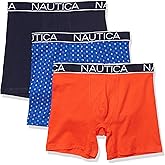 Nautica mens 3-pack Classic Underwear Cotton Stretch Boxer Brief
