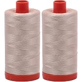 2-Pack - Aurifil 50WT - ERMINE (2312) Solid - Mako Cotton Thread - 1422 Yards Each