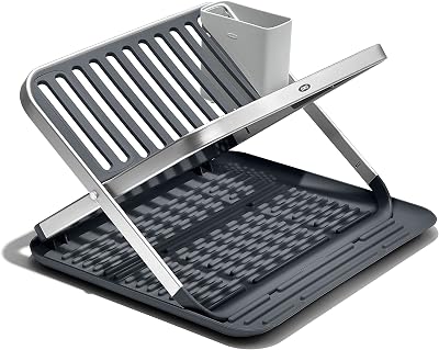 OXO Good Grips Aluminium Fold Flat Dish Rack