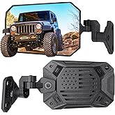 JOYTUTUS Wrangler Mirrors Doors Off Compatible with Wrangler TJ JK & Unlimited, Wrangler JK Side Mirrors for Wrangler 1997-2018, Wider View No Vibrate & Wobble (Patented), Does Not Fit on Doors