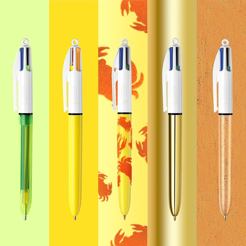 4 Colores Colección Especial de 15 Bolígrafos de Punta Media (1,00 mm) y Punta Ancha (1,6 mm), Ideas de regalos creativos - Material escolar, papeleria y oficina, boligrafos bonitos