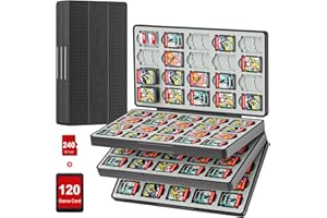 iPLYGAM Switch Game Case for Nintendo Switch 2/Switch/OLED/Lite with 120 Slots and 240 Memory Micro SD Card Storage, Portable Travel Switch Game Holder Organizer, Game Card Protective Festival Gift