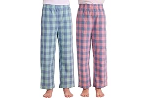HiddenValor Big Girls Lightweight Woven Cotton Pajama Lounge Pants with Pockets