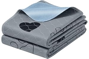 Feandrea Washable Dog Pee Pads, 2 Pack, Reusable Dog Pads, 152 x 122 cm, XXL, Waterproof Pet Training Pads, Leakproof, Non-Sl