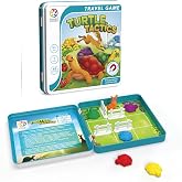 SmartGames Turtle Tactics - Magnetic Travel Puzzle in Metal Tin, Ages 7+ | Guide the turtles and hare! | Planning and problem solving | Kids and adults | 48 magnetic challenges | Reach the finish!