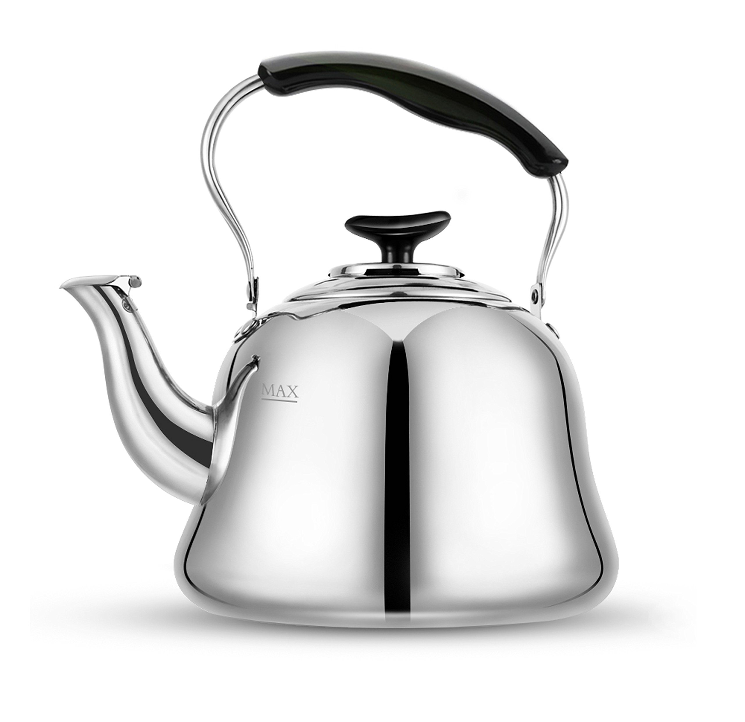 Tea Kettle Stovetop Whistling Teakettle Teapot, Stainless Steel, Thin