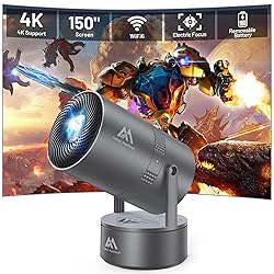[Built-in Battery] Mini Projector with Wifi and