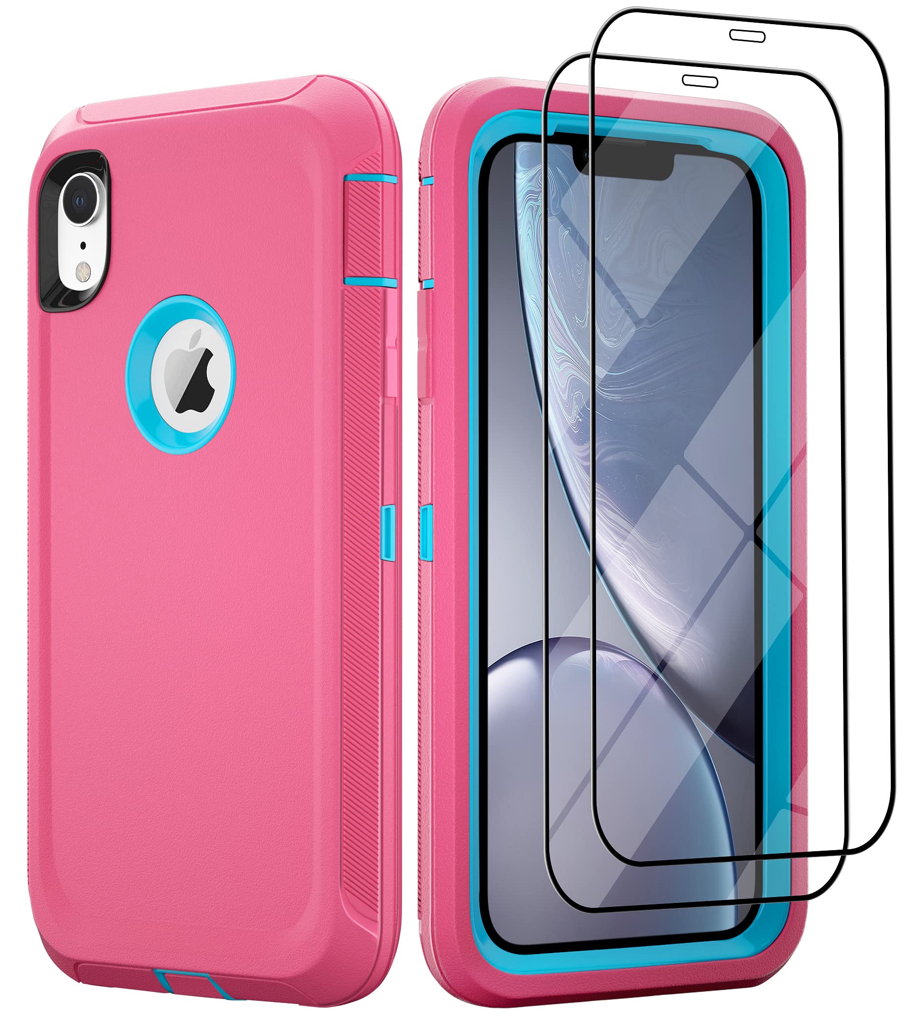PQC for iPhone XR Case with 2 Pack Screen Protector