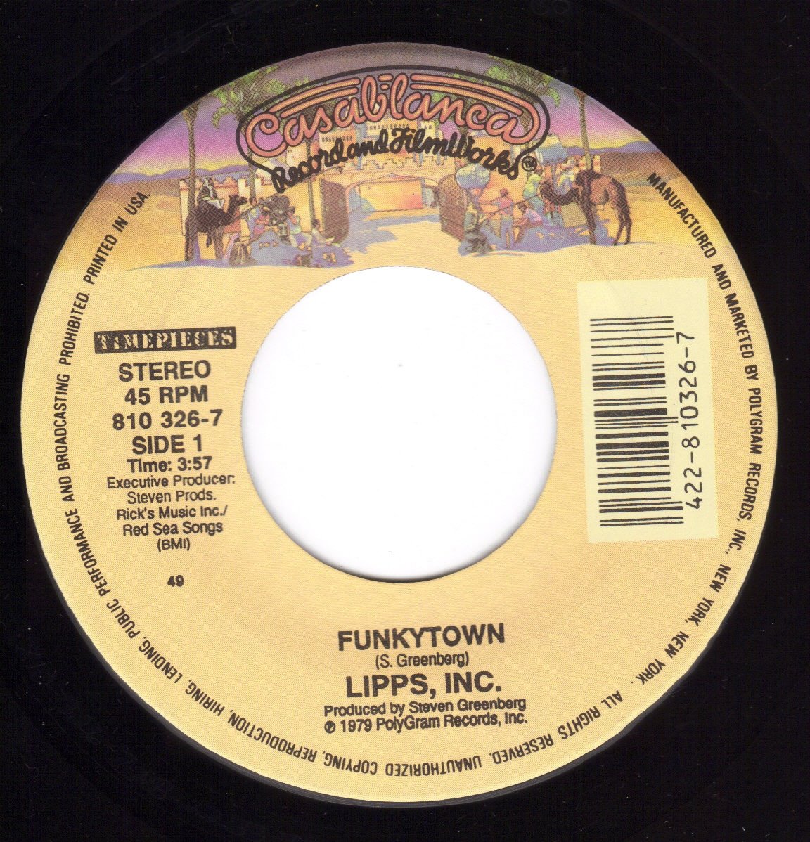 Funkytown/Rock It (VG+/NM 45 rpm)