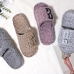 ERGOfoot Fuzzy House Slippers with Arch Support for