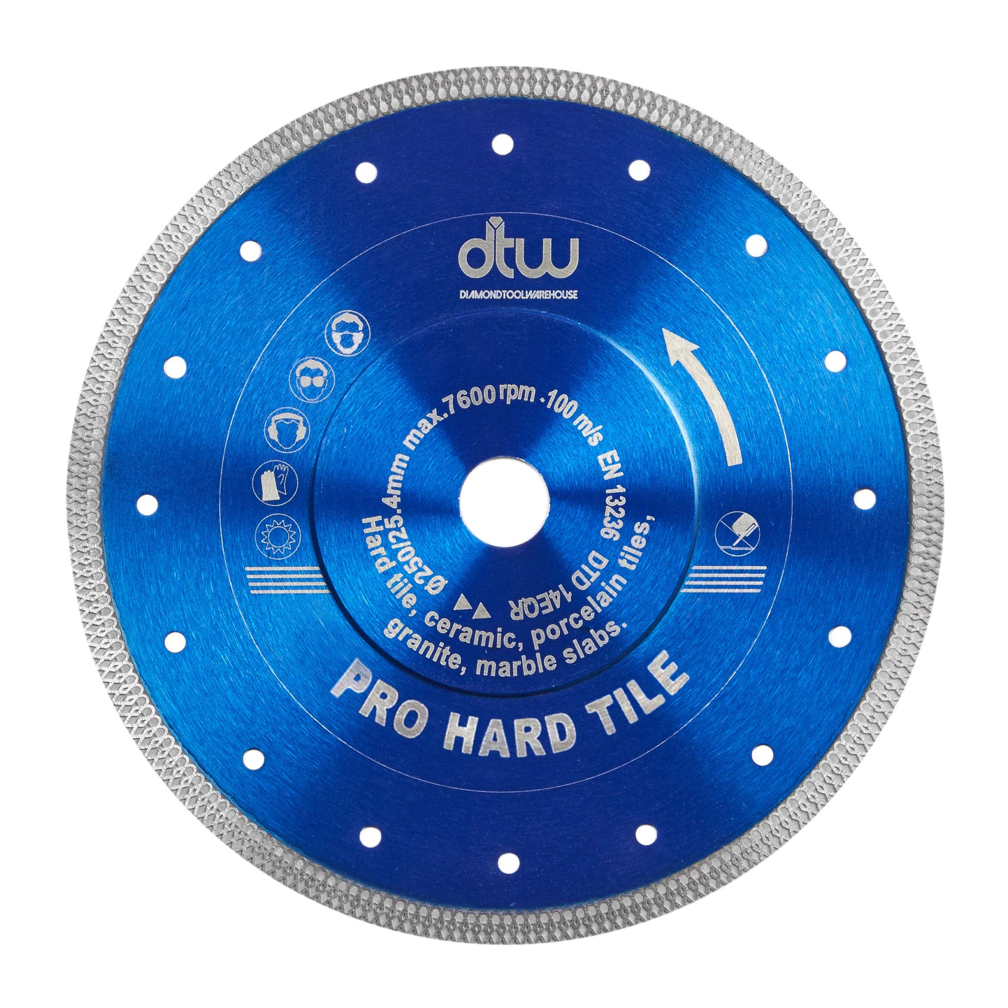 DTW Pro Hard Tile Diamond Blade 250mm x 20mm