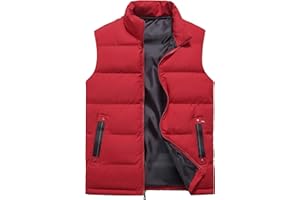 XinYangNi Mens Puffer Vest Quilted Outerwear Winter Warm Down Puffy Vests Lightweight Casual Padded Jacket