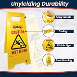 Abbey Wet Floor Sign Yellow 640mm Floor Sign Caution Cleaning in Progress view 4