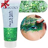 MEICOLY Green Body Glitter,St Patricks Day Accessories Face Glitter,St.Patrick's Day Alien Glitter,Face Hair Mermaid Sequins 