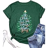 Ithalt Christmas Shirt for Women Christian Christmas Shirts Religious Prints Tshirts Xmas Holiday Short Sleeve Tops