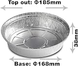 Caterserve Aluminium Containers 20pc 7in Foil Dishes with Paper Lids view 2