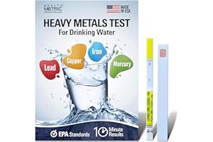 HEALTH METRIC Lead Iron Copper and Mercury - Home Water Test Kit for Well Tap and Drinking Water | Fast & Accurate Quality Testing to EPA Standards | Easy to Use and Sensitive Tester Strips Made in USA