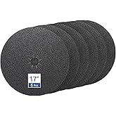 HUAALIUCHE Floor Sanding Disc Cloth-Backed Silicon Carbide，17" x 2" Holes for Concrete, Stone, 36 Grit, 6-Pack