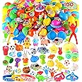 100PCS Prefilled Easter Eggs With Toys For Hunt, Party Favor Supplies Kids Basket Stuffers Filled Bulk School Activities Classroom Prizes