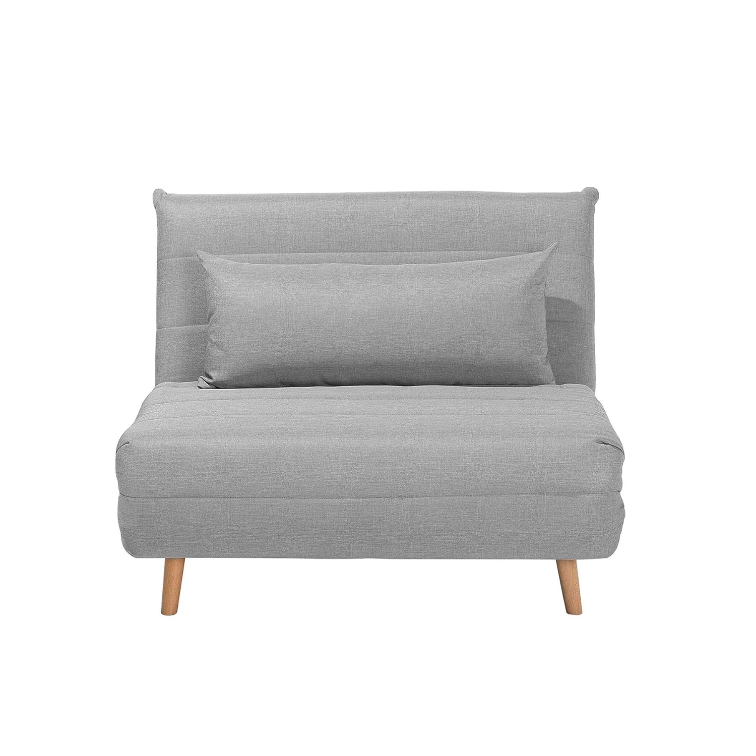 Modern 1 Seater Fabric Sofa Bed Single Guest Bed Living Room Grey